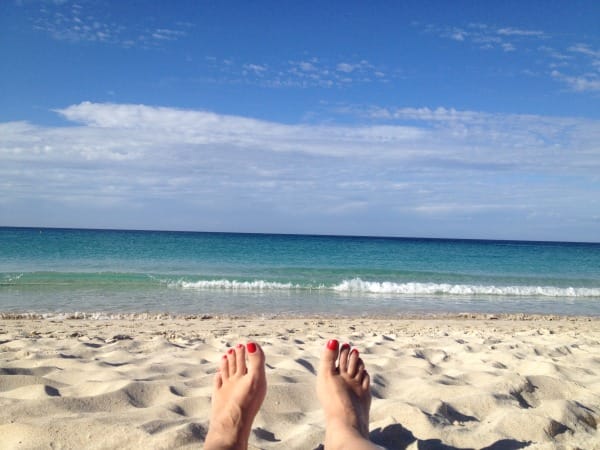 Relaxing at the beach